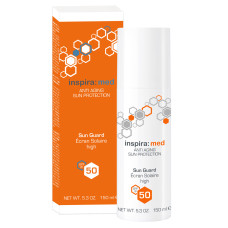 Сонцезахисний омолоджуючий крем SPF 50, TM Inspira: med, 150мл