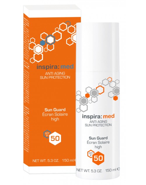 Сонцезахисний омолоджуючий крем SPF 50, TM Inspira: med, 150мл