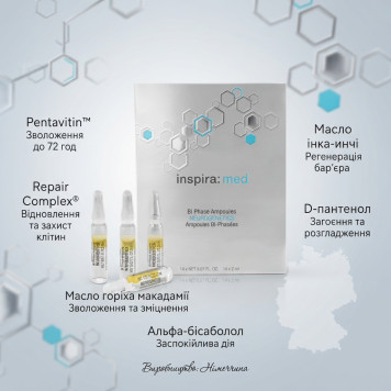 Сироватка бі-фазна проти нейродерміту, TM Inspira: med, 14х2мл